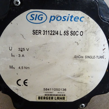 Berger Lahr 58411050136 SER31122/4 SER 31122/4 L 5S S0C O Servomotor