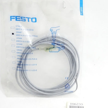 Festo 193687 KMYZ-9-24-2,5-LED-PUR-B / Neu OVP