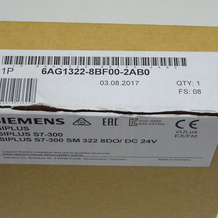 SIEMENS 6AG1322-8BF00-2AB0 / 6AG1 322-8BF00-2AB0 SIPLUS S7-300 SM322 / NEU OVP