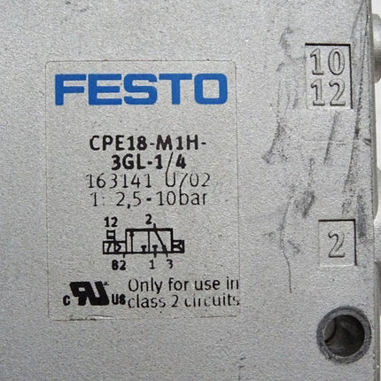 Festo 163141 CPE18-M1H-3GL-1/4 Magnetventil