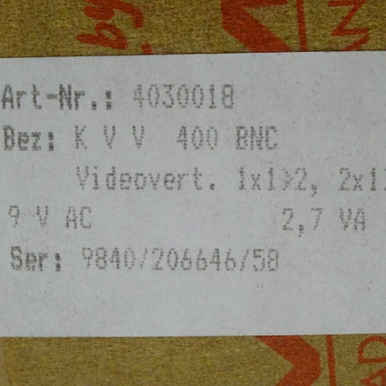 MHM Electronic KVV400BNC Videoverteiler 4030018 neu-OVP