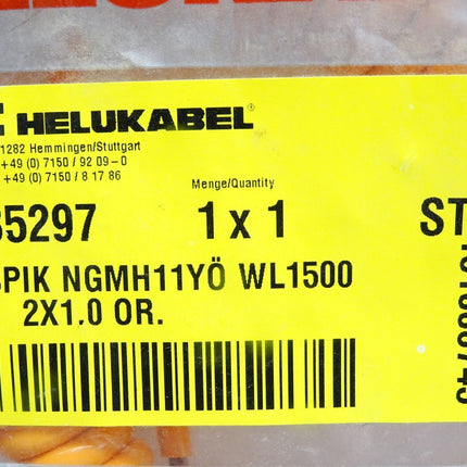 Helukabel 85297 PUR-Spiralkabel H05BQ-F orange 2 x 1 mm² WL 1500 mm / Neu OVP