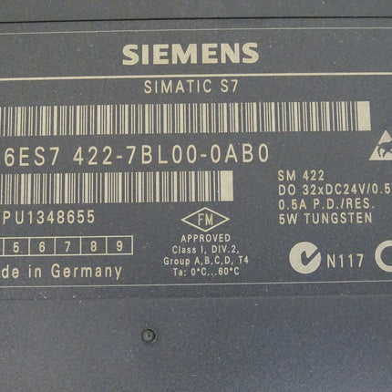 Siemens S7-400 SM422 6ES7422-7BL00-0AB0 6ES7 422-7BL00-0AB0