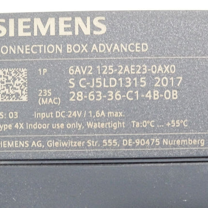 Siemens Connection Box Mobile Panel 6AV2125-2AE23-0AX0 6AV2 125-2AE23-0AX0 Neu OVP