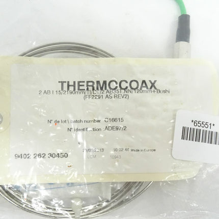 Thermocoax 2 AB I 15/2190mm/TI/DT/2 AB 35T.NN/120mm+Bushi Thermocoupler neu-OVP