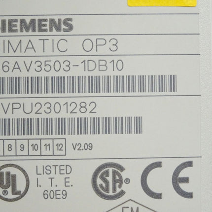 Siemens Backcover Rückschale Panel OP3 6AV3503-1DB10