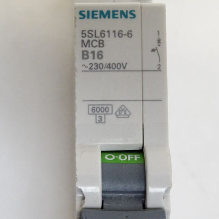 Siemens 5SL6116-6 MCB B16 Leitungsschutzschalter