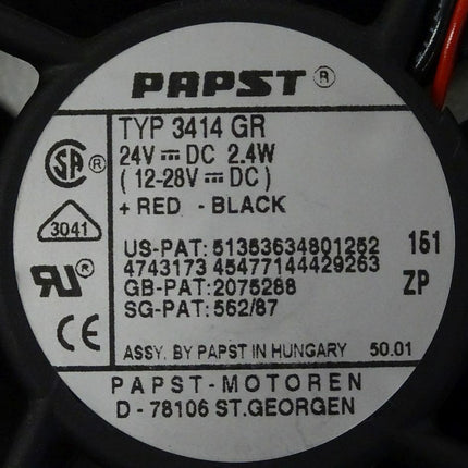 Papst 3414GR Lüfter 24VDC / 2,4W EBM Papst 3414 GR NEU