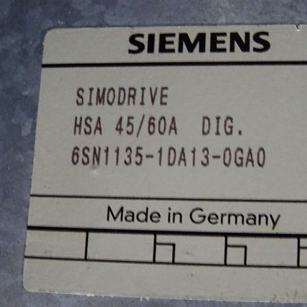 Siemens Simodrive HSA 45/60A DIG. 6SN1135-1DA13-0GA0