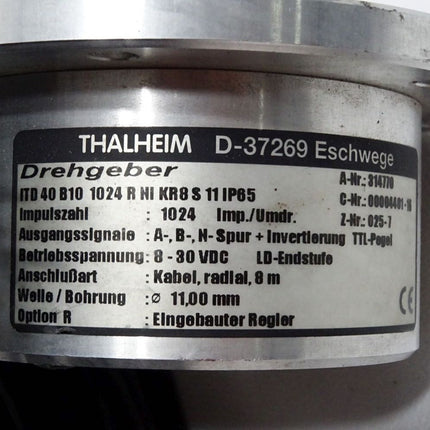 Talheim Drehgeber ITD 40 B10 1024 R NI KR8 S 11 IP65 1024Imp.  314770