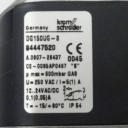 Krom Schröder Gas-Druckwächter DG150UG-3 / 84447520 NEU/OVP ///