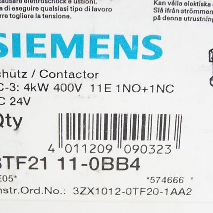 Siemens Schütz 3TF2111-0BB4 / Neu OVP