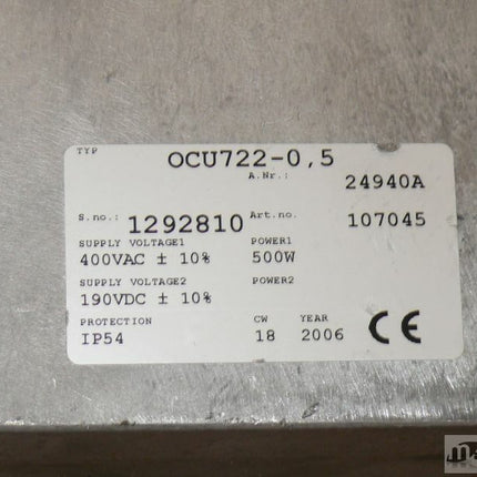 Lenze DETO OCU722-0,5 Deto OCU722 Steuerung