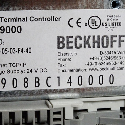 Beckhoff BC9000 Busklemmen Controller