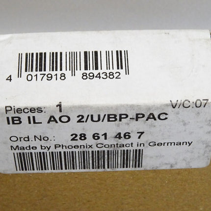 Phoenix Contact 2861467 IB IL AO 2/U/BP-PAC Analogmodul / Neu OVP versiegelt