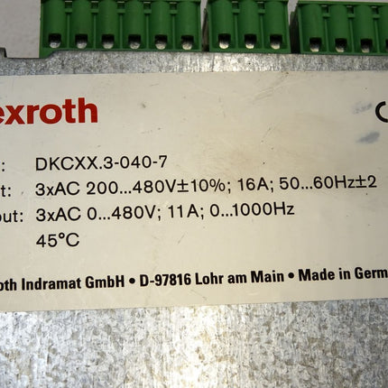 Rexroth DKC11.3-040-7-FW R911279433 Drive controller