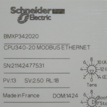 Schneider Electric BMXP342020 CPU340-20 MODBUS ETHERNET Modicon M340 CPU-Modul