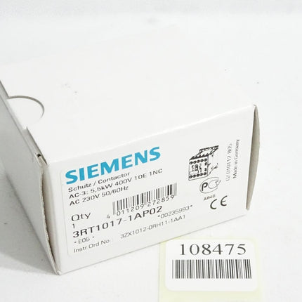 Siemens Schütz 3RT1017-1AP02 / Neu OVP