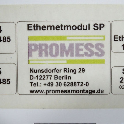 Promess Ethernetmodul SP SW2.0.1