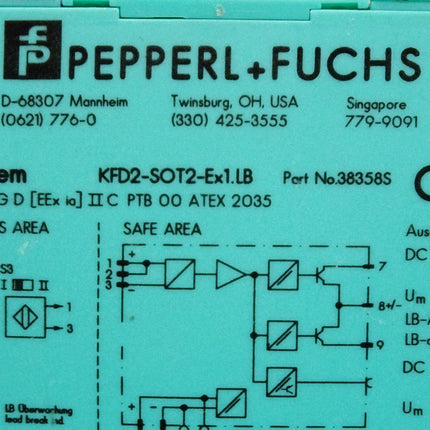 Pepperl+Fuchs K-System KFD2-SOT2-Ex1.LB 38358S Schaltverstärker