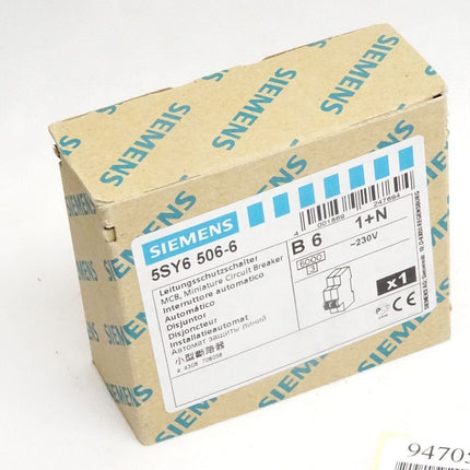 Siemens Leitungschutzschalter 5SY6 5SY6506-6 / Neu OVP