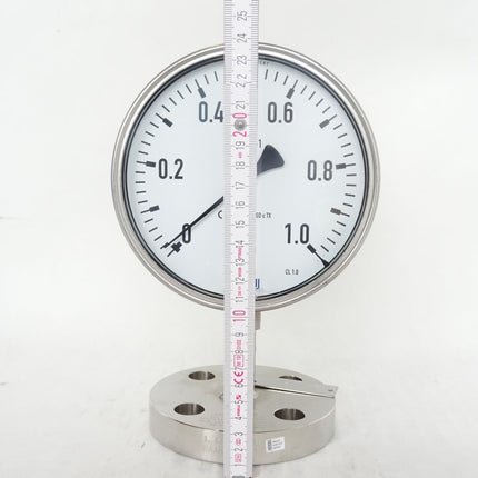 Wika Manometer nach EN 837-1 mit angebautem Druckmittler 0...+1 barg / 9226.01 990.26 / Neu