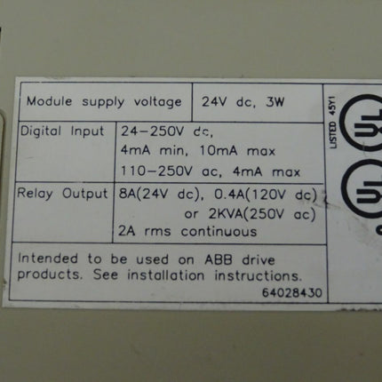 ABB NDIO-02 digitales Erweiterungsmodul 64129002 I/O Erweiterung Rev,B