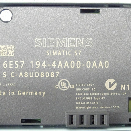 Siemens SIMATIC S7 6ES7194-4AA00-0AA0 E: 02 6ES7 194-4AA00-0AA0 Connecting Modul