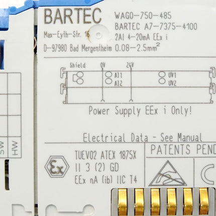 Bartec Wago 750-485 Analogeingangsmodul