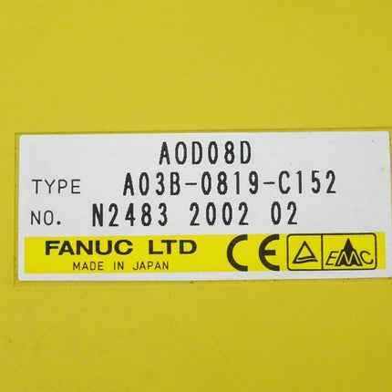 Fanuc A03B-0819-C152 Output Module AOD08D N2483 2002-02