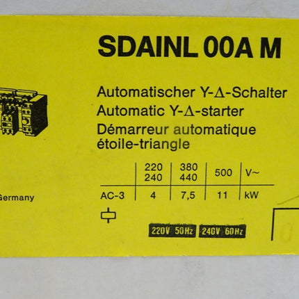 Moeller SDAINL00AM SDAINL 00A M automatischer Stern-Dreieck-Motorstarter / Neu OVP