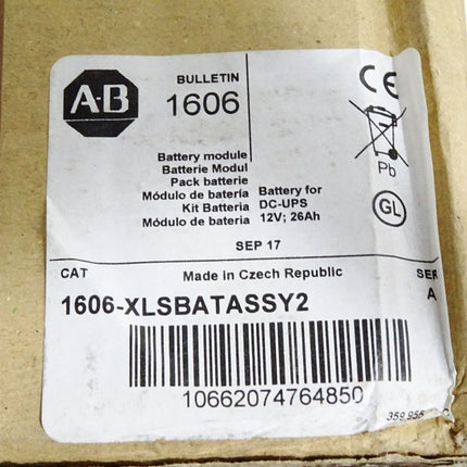 Allen-Bradley 1606-XLSBATASSY2 Batterie Modul Yuasa SWL750 / Neu OVP