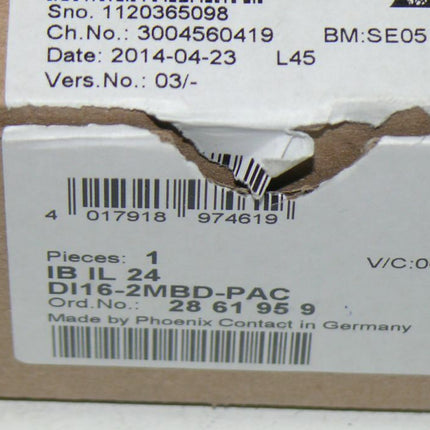 NEU/OVP Phoenix Contact 2861959 IB IL 24 DI16-2MBD-PAC