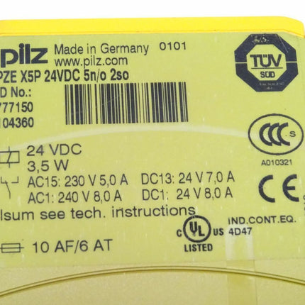 Pilz PZE X5P 24VDC 5n/o 2so / 777150