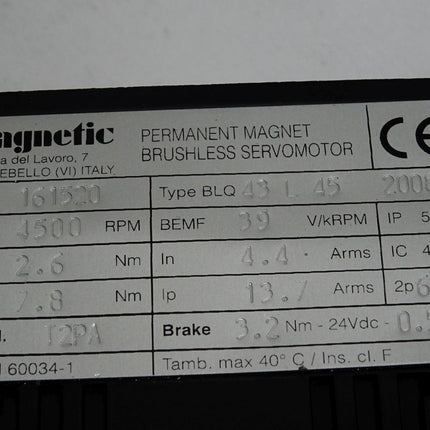 Magnetic Peripherals Servomotor 4500rpm BLQ43L45 BLQ 43 L45 / Neu OVP