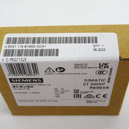 Siemens ET200SP 6ES7135-6HB00-0DA1 / 6ES7 135-6HB00-0DA1 / Neu OVP versiegelt