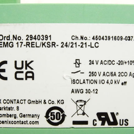 Phoenix Contact 2940391 EMG 17-REL/KSR- 24/21-21-LC Relaismodul