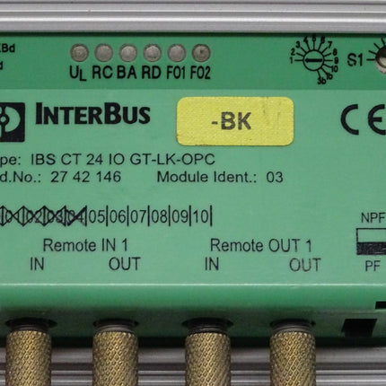 Phoenix Contact 2742146 InterBus IBS CT 24 IO GT-LK-OPC / 27 42 146