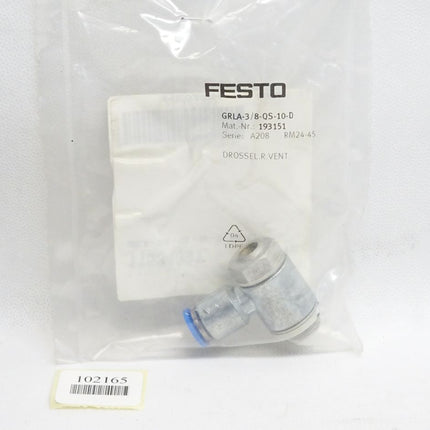 Festo 193151 GRLA-3/8-QS-10-D Drossel-Rückschlagventil / Neu OVP