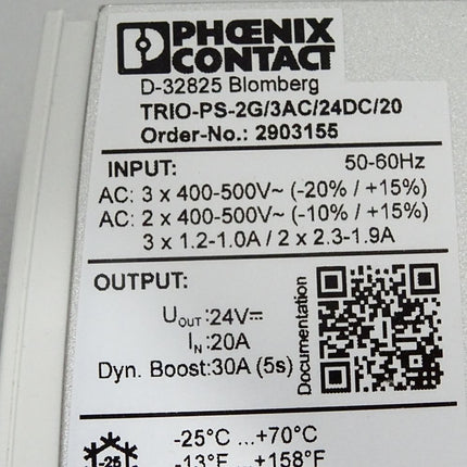 Phoenix Contact 2903155 TRIO-PS-2G/3AC/24DC/20 Stromversorgung