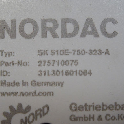 Nordac SK510E-750-323-A 275710075 31L301601064 Frequenzumrichter 0,75 kW