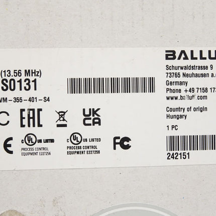 Balluff BIS0131 BIS VM-355-401-S4 HF-Schreib-/Lesekopf / Neu OVP versiegelt