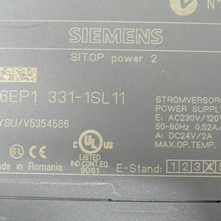 Siemens 6EP1331-1SL11 Sitop power 2 / 6EP1 331-1SL11 / E-Stand: 04