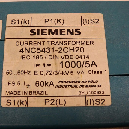 Siemens Current Transformer 4NC5431-2CH20