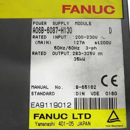 Fanuc Power Supply Module A06B-6087-H130 35kW