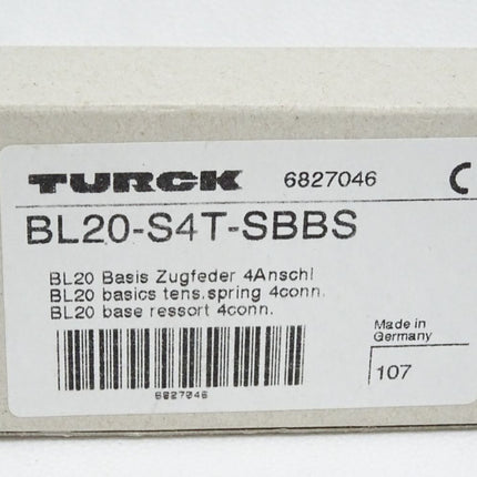 Turck BL20-S4T-SBBS BL20 Basismodul Zugfederanschlusstechnik / Neu OVP