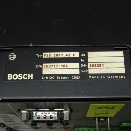 BOSCH PSS2000 / PSS2081.42 E / PSS 2081.42 E / 063717-104