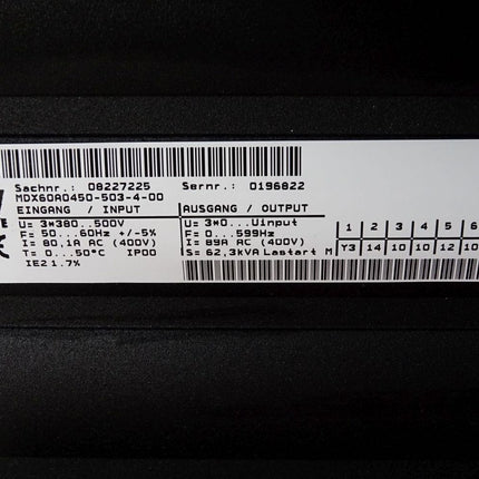 SEW Eurodrive 45kW MDX60A0450-503-4-00 08227225 Steuerkopf MDX61B-00 08243492 MDX61B-00/0T 08249571 MDX61B0450-503-4-00 / Neu