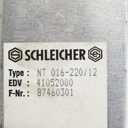 Schleicher NT016-220/12 41052000 Netzteil