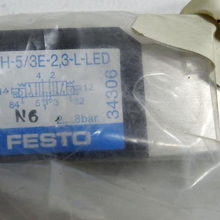 Festo 34306 Magnetventil MYH-5/3E-2,3-L-LED / Neu OVP